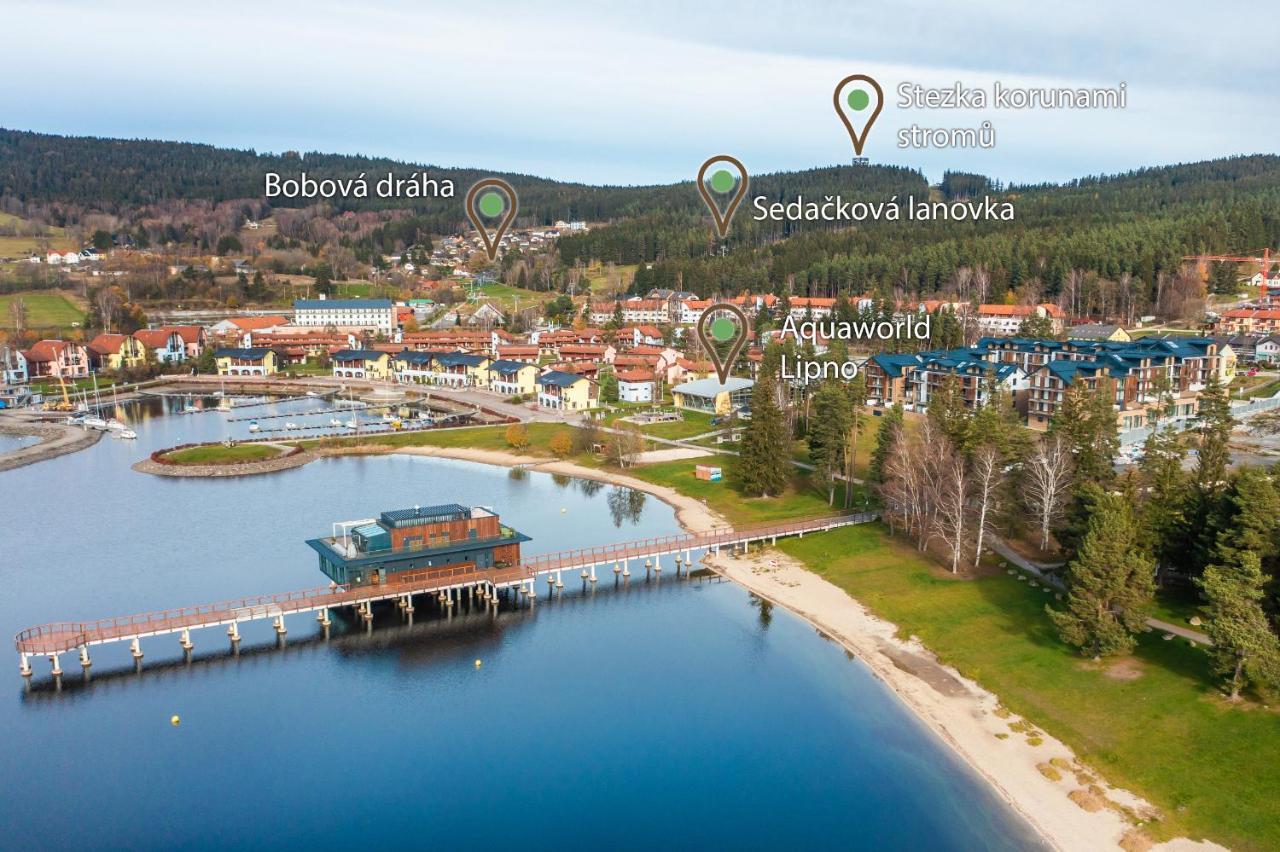 Moli Apartman S Privatni Saunou - Molo Lipno Resort ليبنو ناد فلتافو المظهر الخارجي الصورة